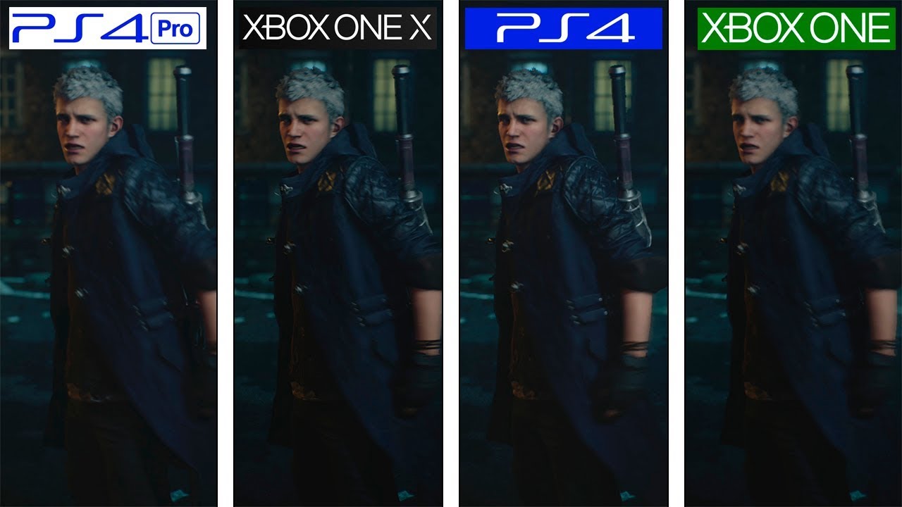 Devil May Cry 5 | ONE X vs PS4 Pro vs ONE vs PS4 | 4K Graphics Comparison