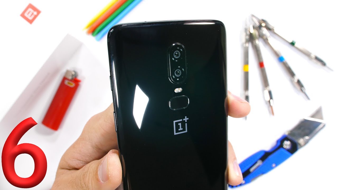 OnePlus 6 Durability Test! - Scratch, Burn, and BEND tested