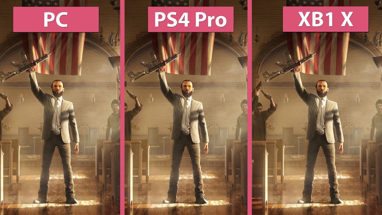 [4K] Far Cry 5 – PC Ultra vs. PS4 Pro vs. Xbox One X Graphics Comparison