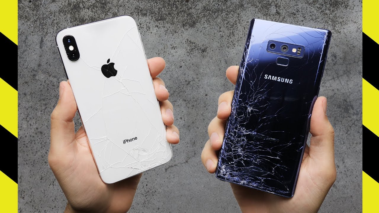 iPhone XS Max vs. Galaxy Note 9 Drop Test!