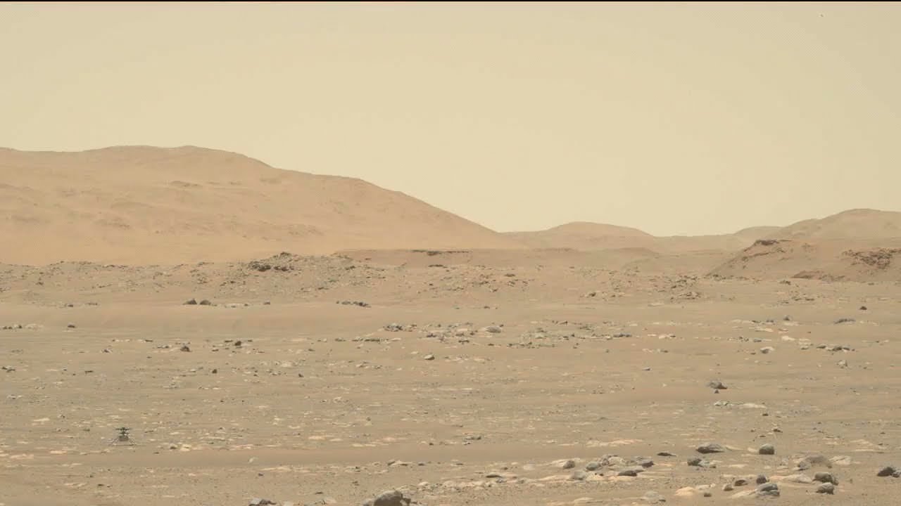 Perseverance Rover's Mastcam-Z Captures Ingenuity's Third Flight