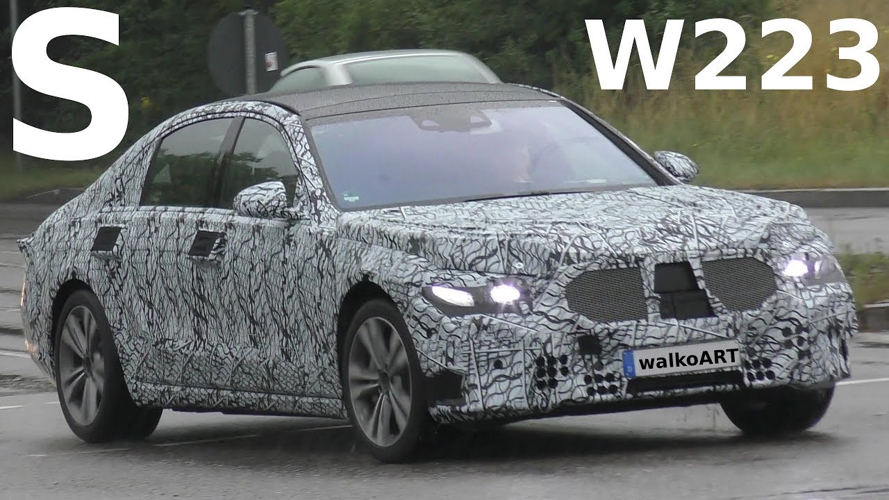 Mercedes Erlkönig S-Klasse S-Class 2020 W223 on the road - auf der Straße  4K SPY VIDEO