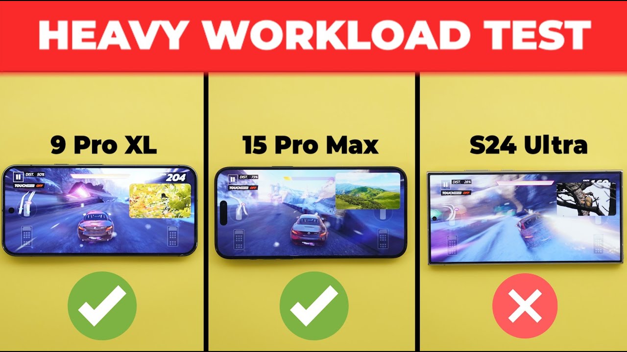 Pixel 9 Pro XL vs iPhone 15 Pro Max vs S24 Ultra - Heavy Workload Test