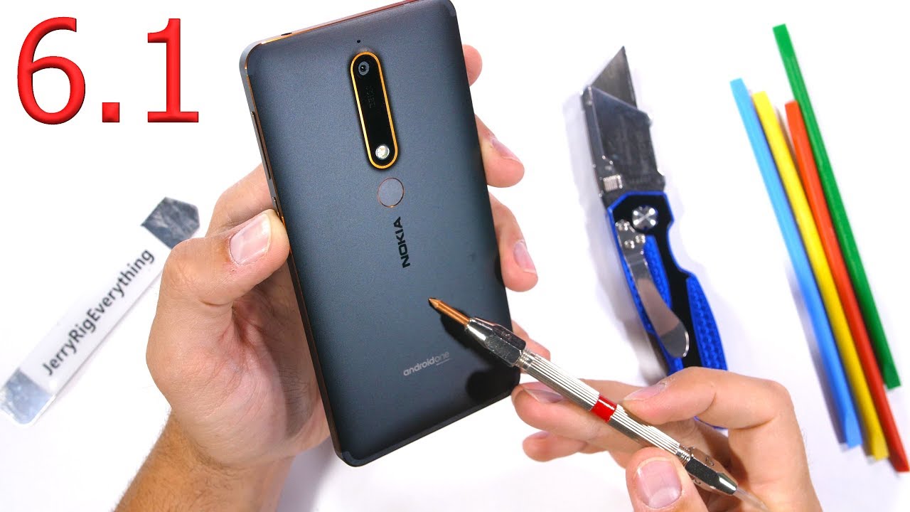 Nokia 6.1 Durability Test! Scratch BURN and BEND tested!