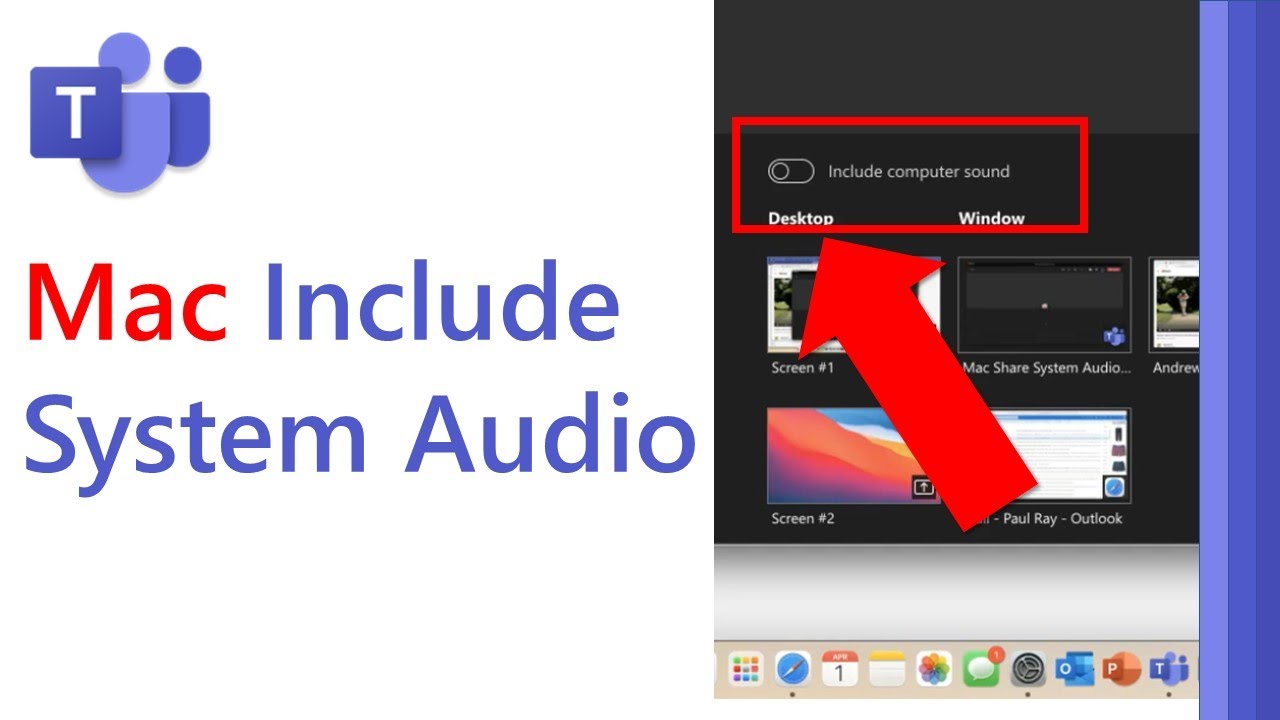 How to Share System Audio on Mac in a Microsoft Teams meeting // Include Computer Sound #shorts