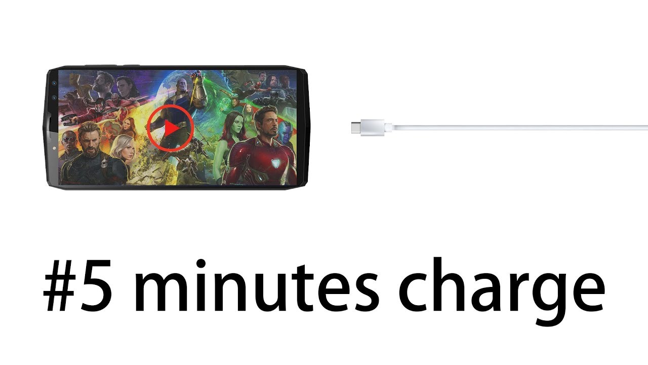 Blackview P10000 Pro, 5 minutes charge, 30 minutes video playing, 11000mAh super battery with 5V/5A