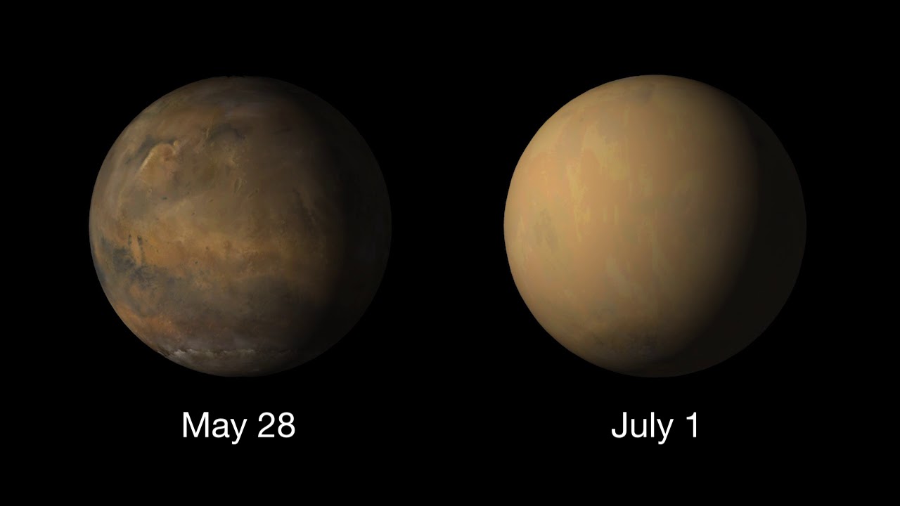 Mars Before and After Dust Storm