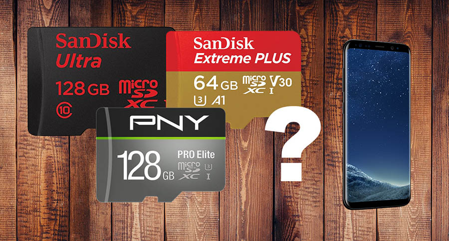 melhores cartões de memória para o samsung galaxy s8/s8+