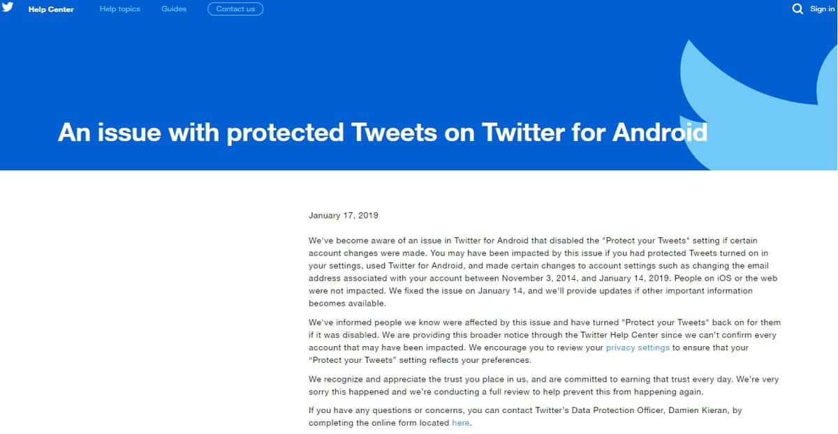 novo bug no twitter para android expõe informações de vários utilizadores