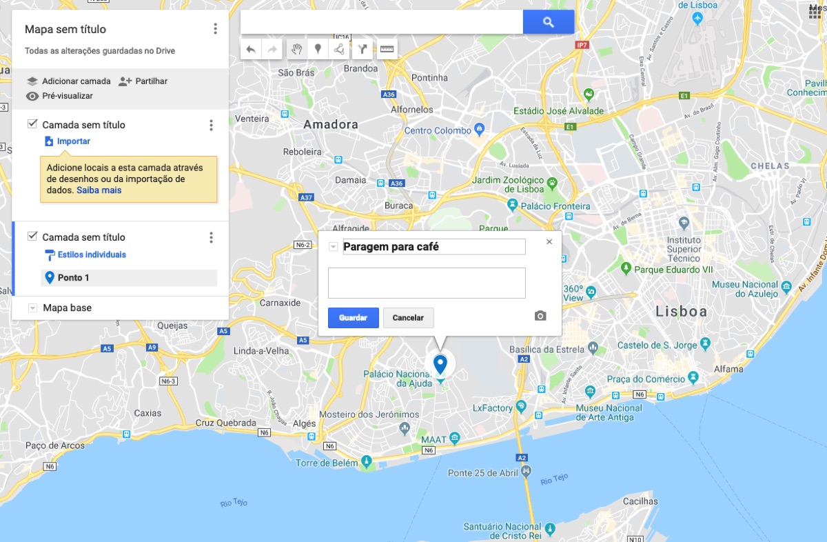 mapas personalizados no Google Maps