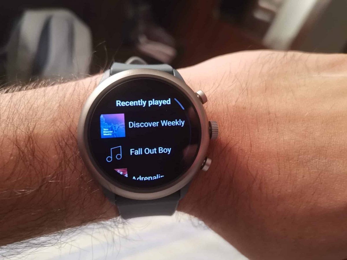 spotify no smartwatch, Fossil Sport