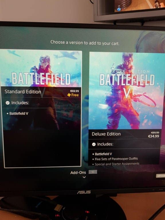 PS Plus, Battlefield V