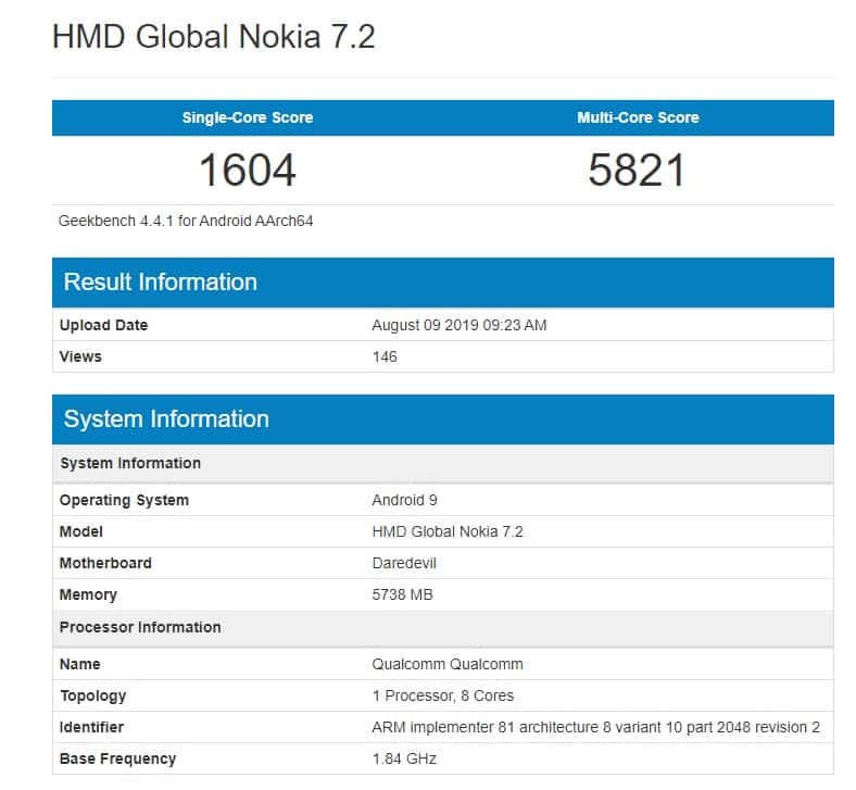 Nokia 7.2 chega