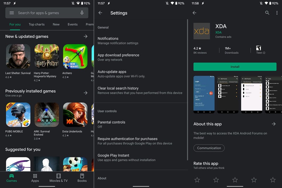 Google Play Store ganha um novo modo escuro