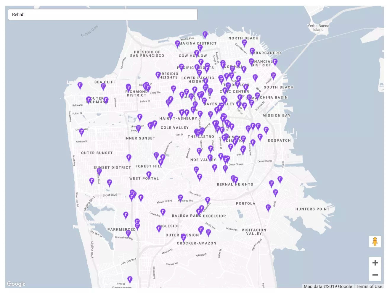 rehab google maps