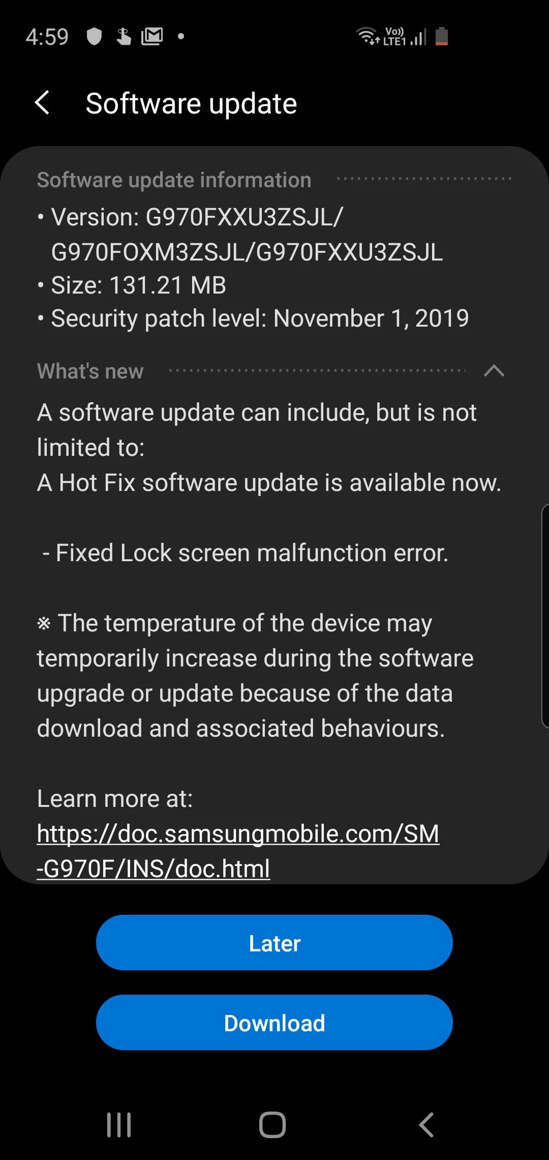 Android 10 para o S10