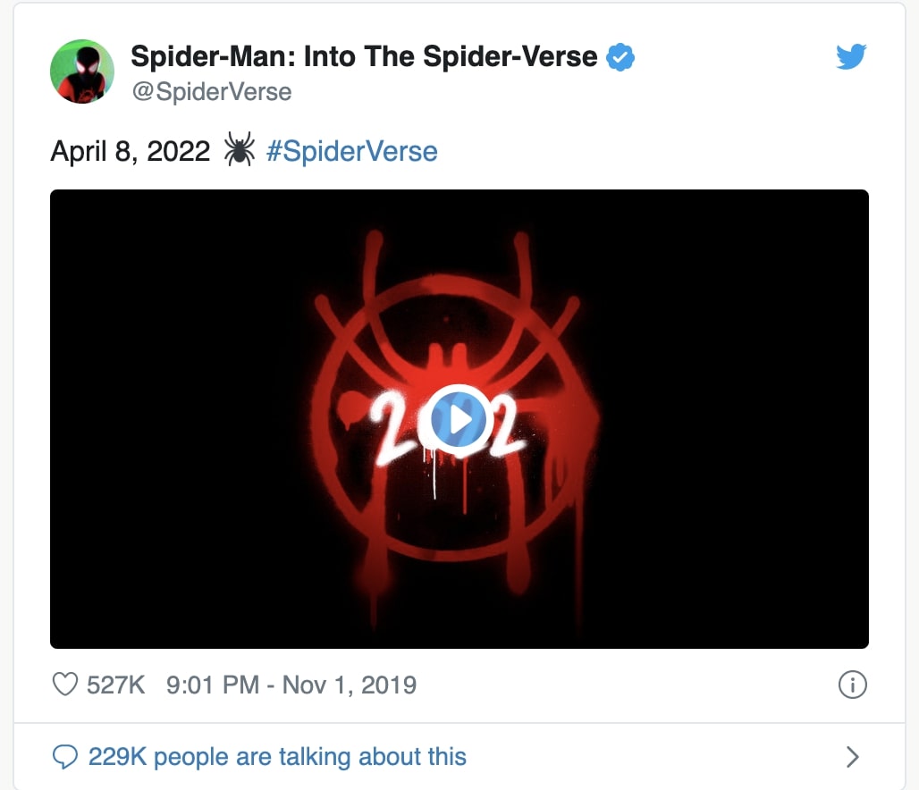 (spider-man) spider-verse 2 já foi confirmado para abril de 2022