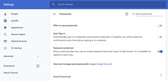 Chrome recebe
