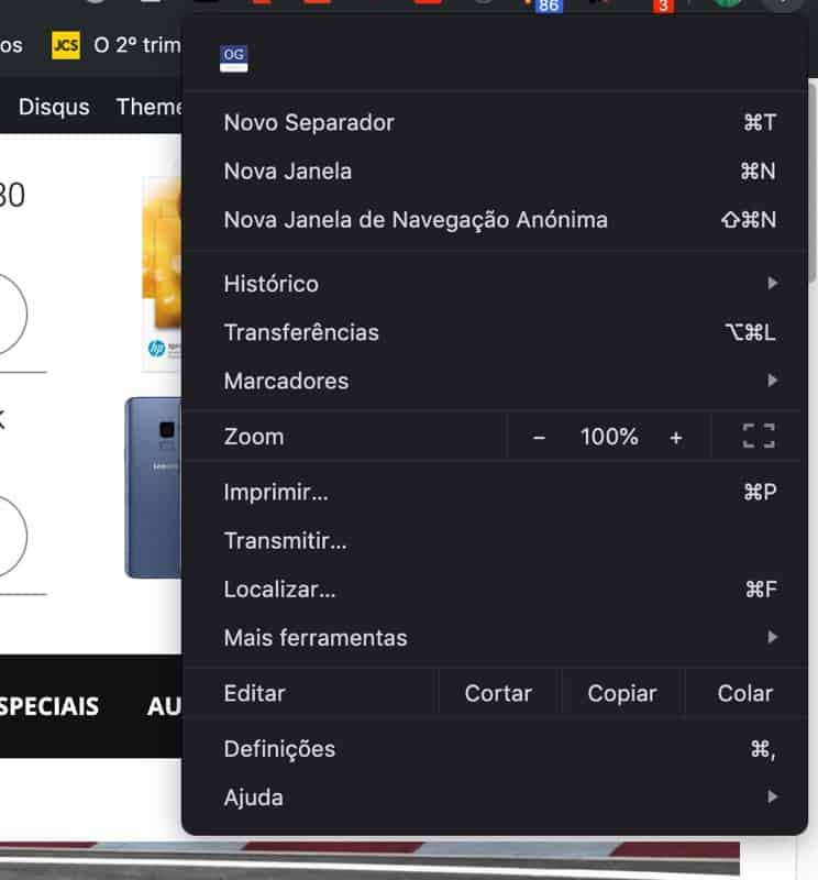 no Google Chrome