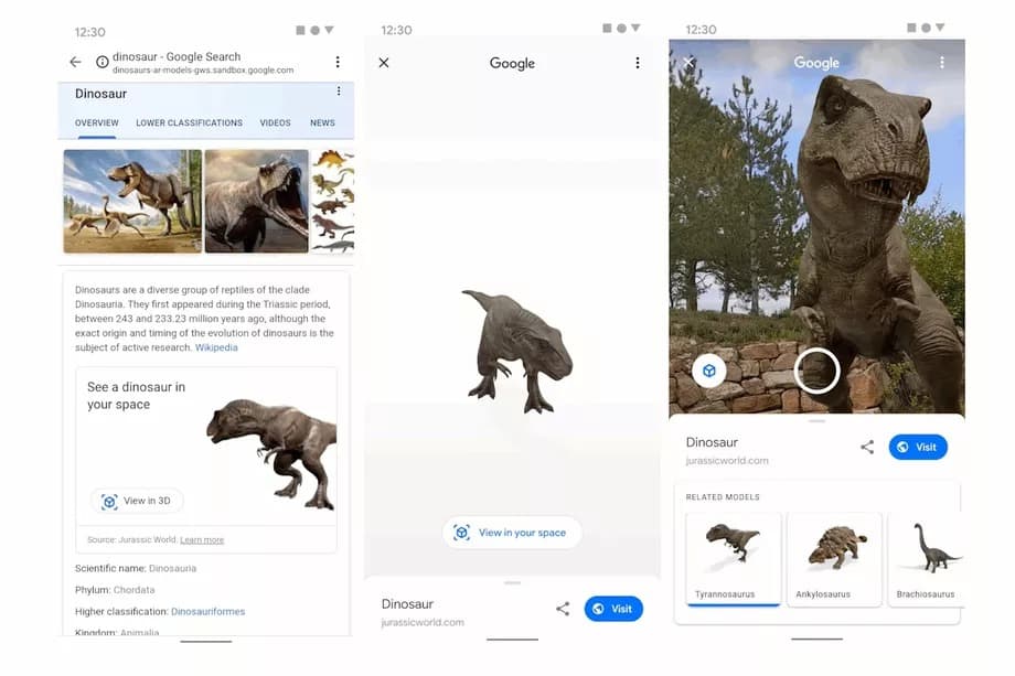 Busca do Google ganha dinossauros em 3D com realidade aumentada; veja como  usar