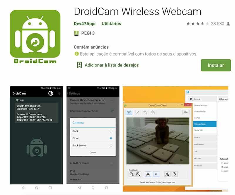webcam smartphone