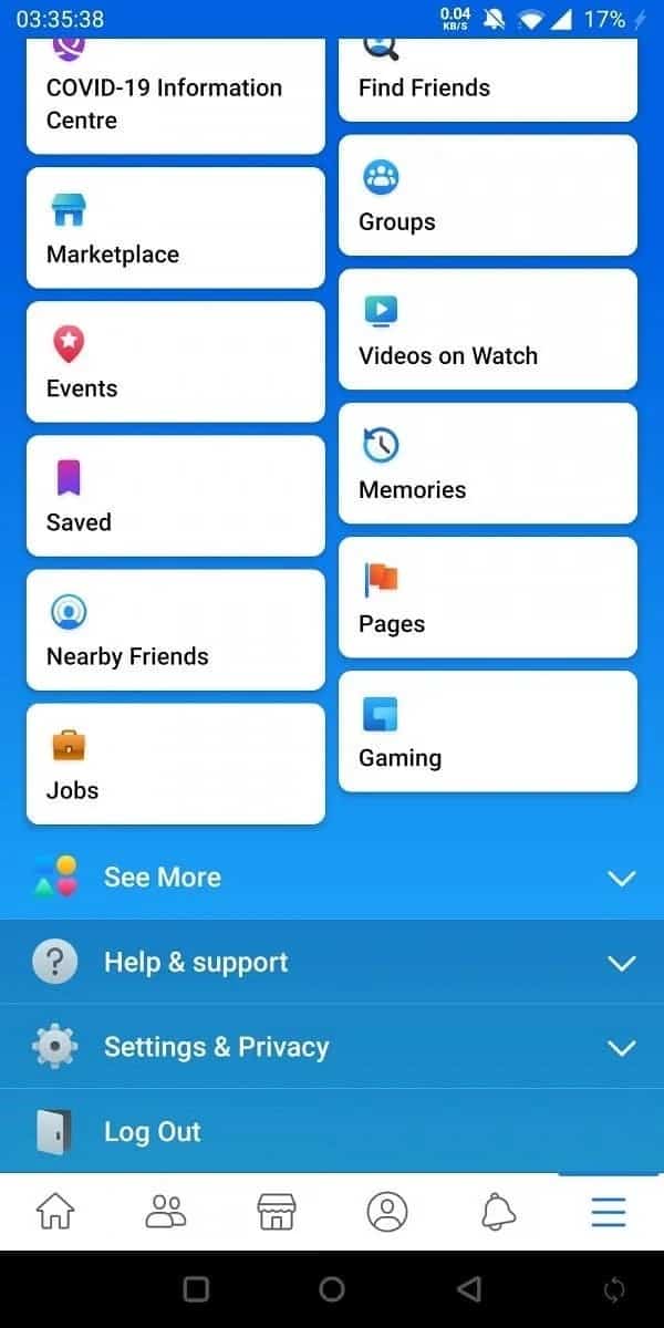 Facebook para Android