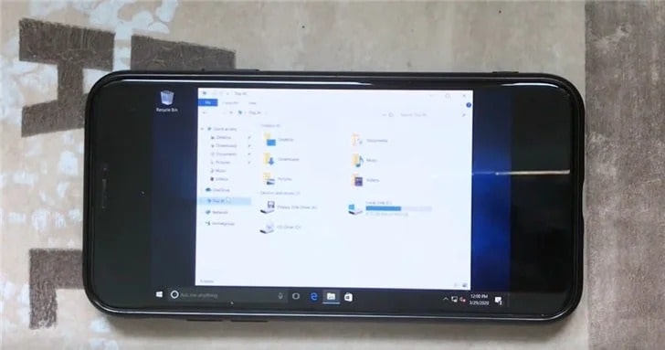 Windows 10 no iPhone X