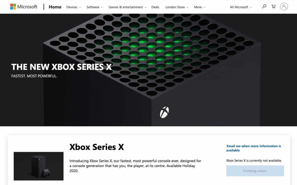 XBOX Series X especificações