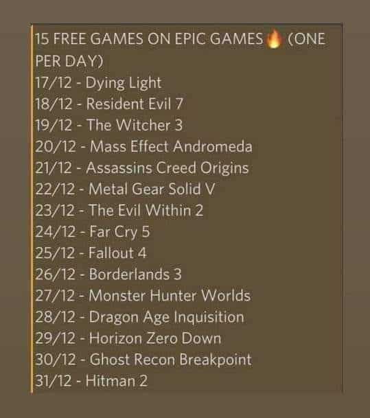 Ofertas Epic Games Store) 15 dias = Jogos de qualidade! - Leak