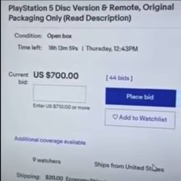 PlayStation 5 caixa PS5