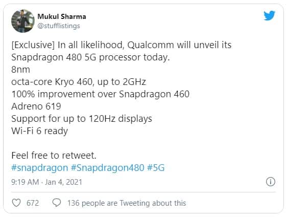 Snapdragon 480 5G