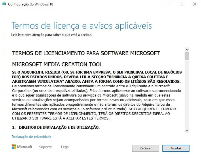 como descarregar Windows 10