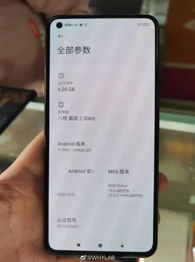 Mi 11 Lite imagens