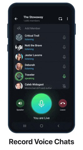 Telegram chats de voz