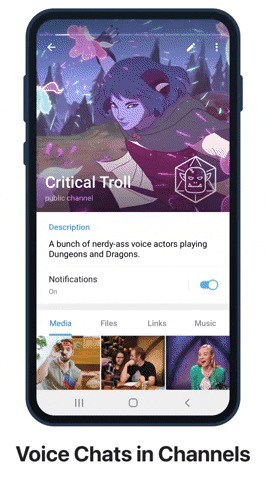 Telegram chats de voz
