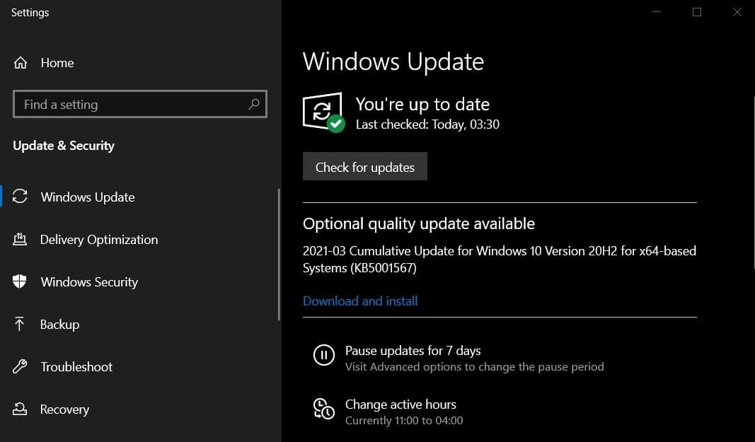 Actualizaciones de instalación de Windows