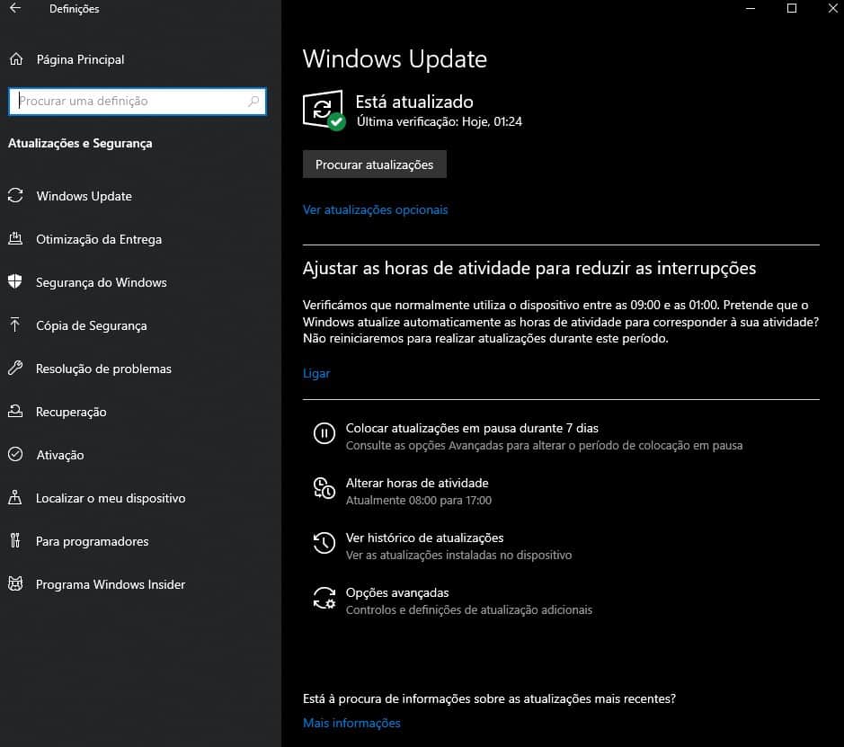 Desinstalar la actualización de Windows 10