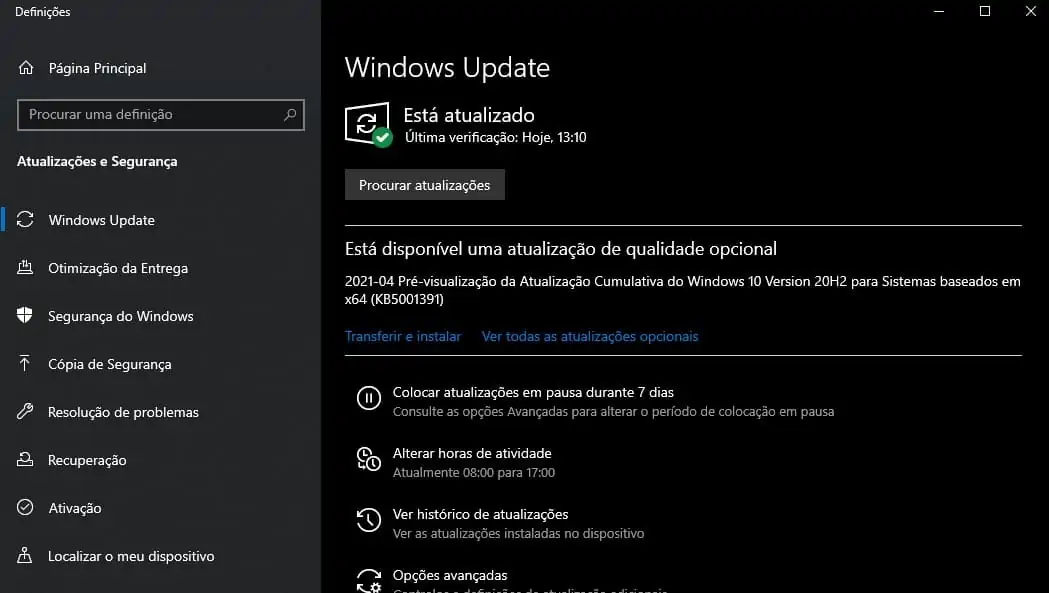 Windows update maio 2021