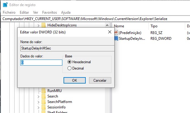 Windows 10 tempo arranque