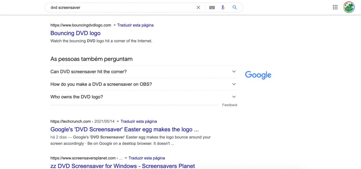 Google's 'DVD Screensaver' Easter egg makes the logo bounce around