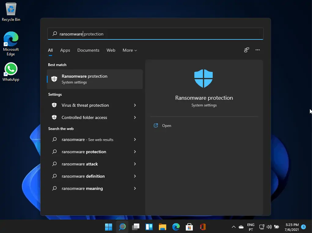 Windows 11 contra ransomware