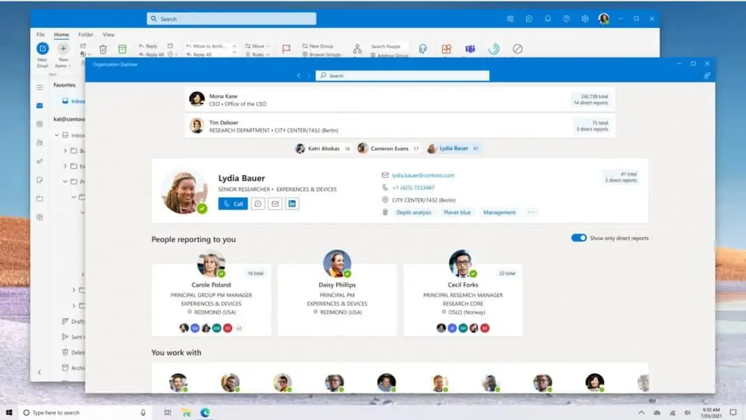 Outlook nova extensão