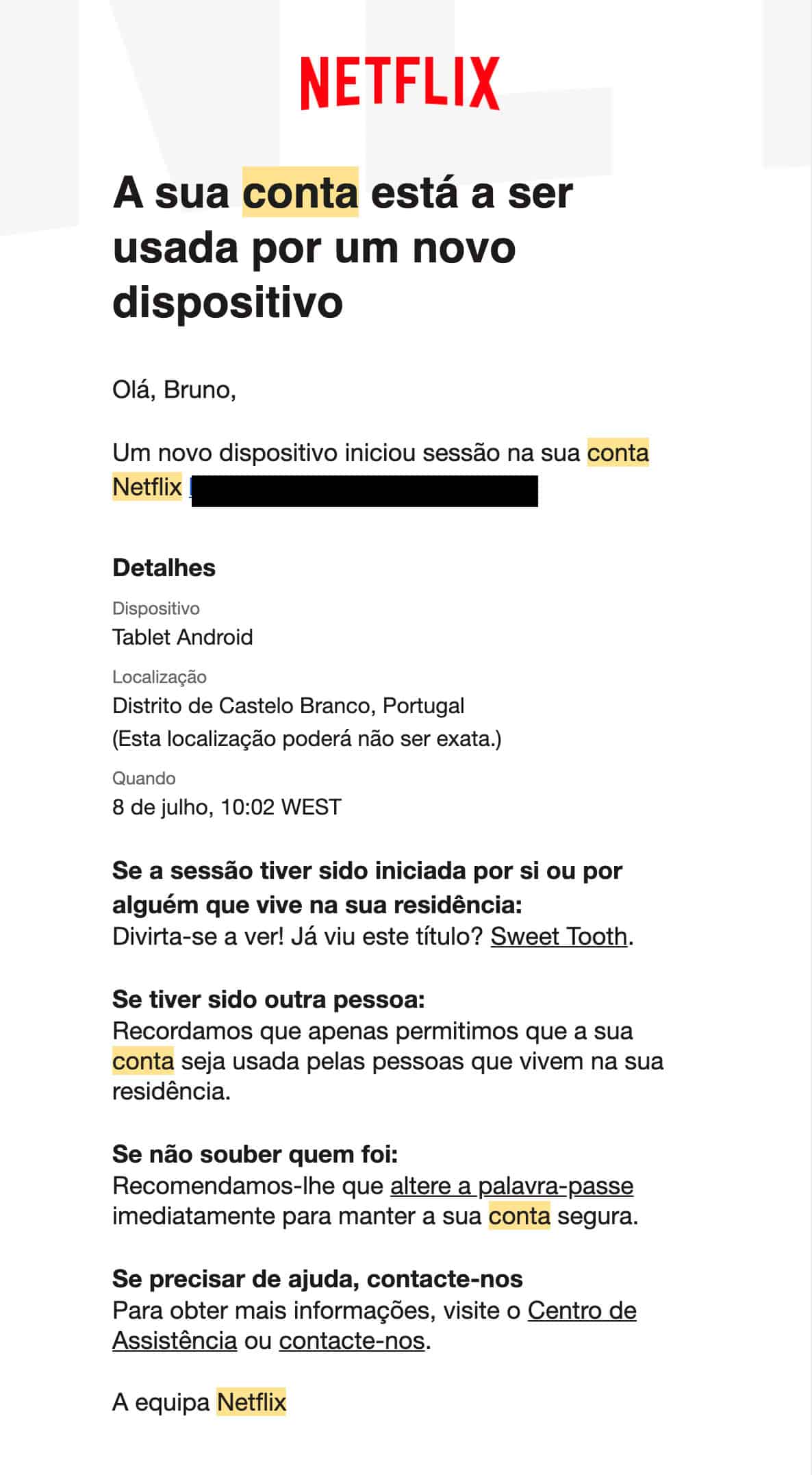 Netflix muda partilha de conta em Portugal a partir de 21 de