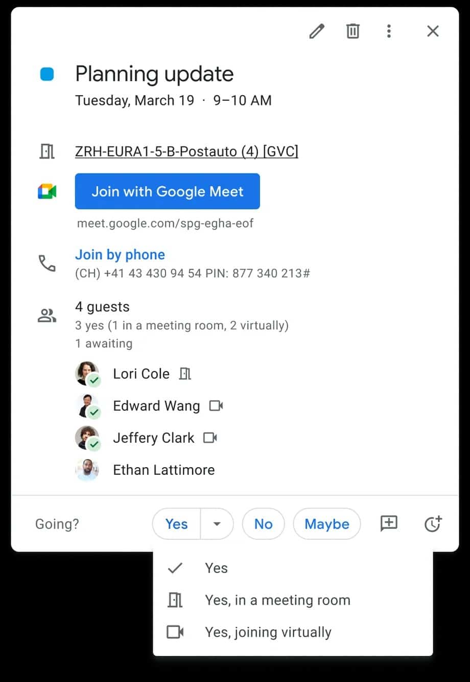 calendário Google