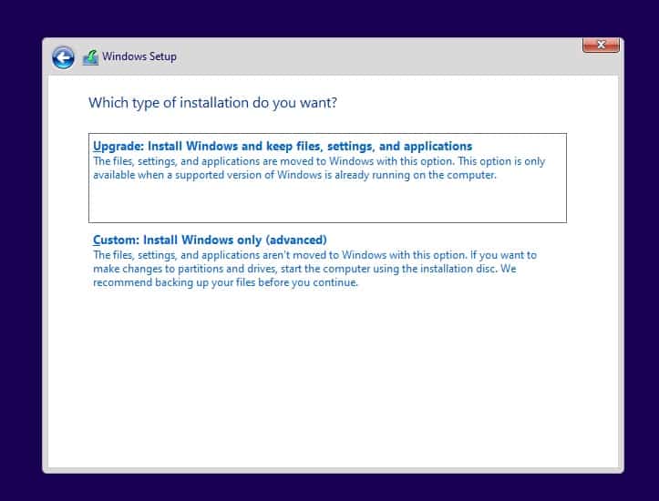 tutorial Windows 11 - Tipo de instalação