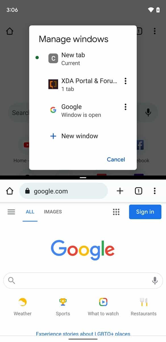 Chrome no Android 12
