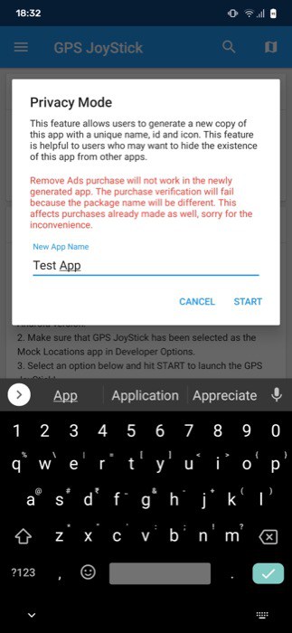 falsificar a sua localização