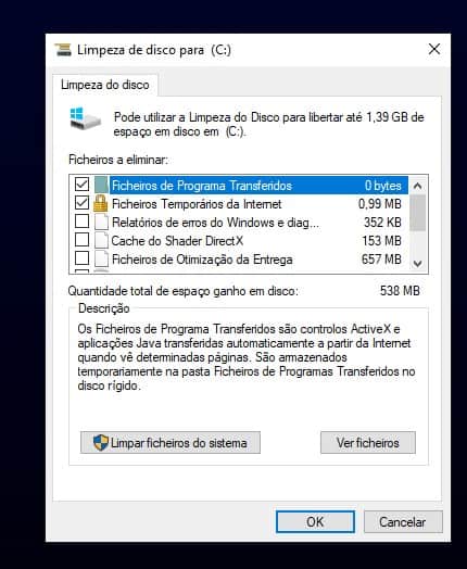 Espacio en disco de Windows 10, Limpieza de disco de Windows 10