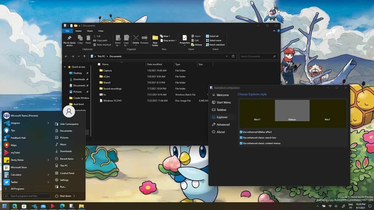 Windows menu iniciar 10