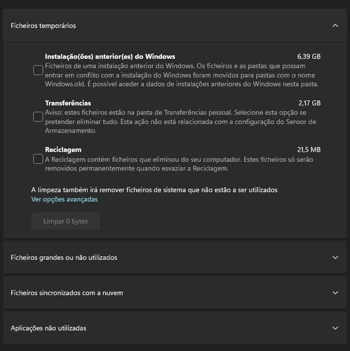 borrar archivos temporales de Windows, espacio de Windows 11